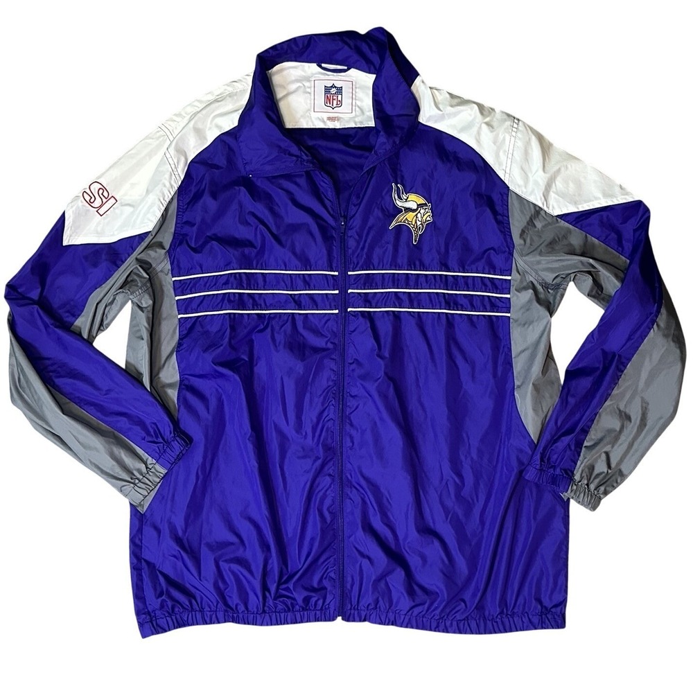 Minnesota Vikings Windbreaker Jacket Adult‎ XXL Purple Sports Illustrated G-III